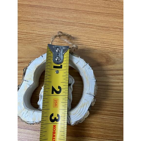 Nativity Christmas Ornament Holy Family 3” Rustic Wood Slice Style - Picture 7 of 8